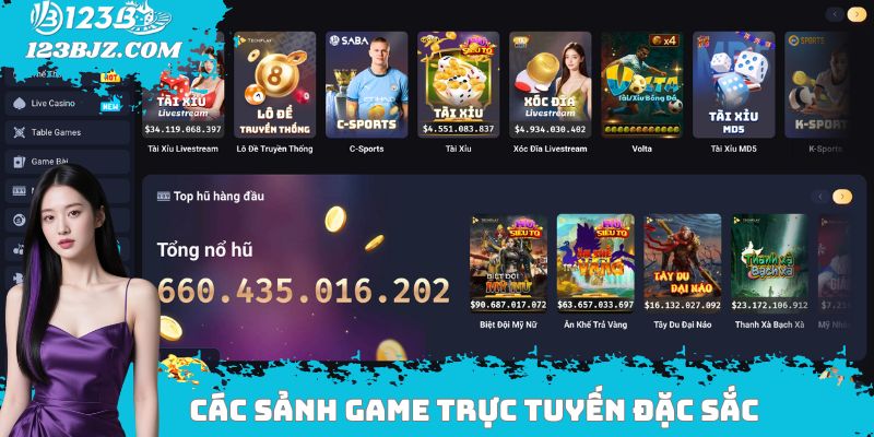 Các sảnh game trực tuyến đặc sắc