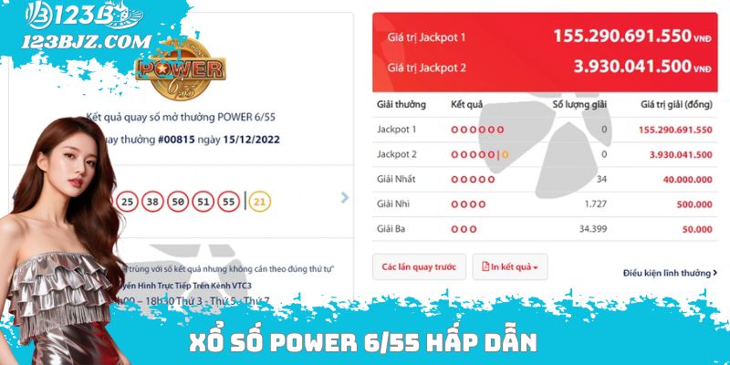 Xổ số Power 6/55 hấp dẫn